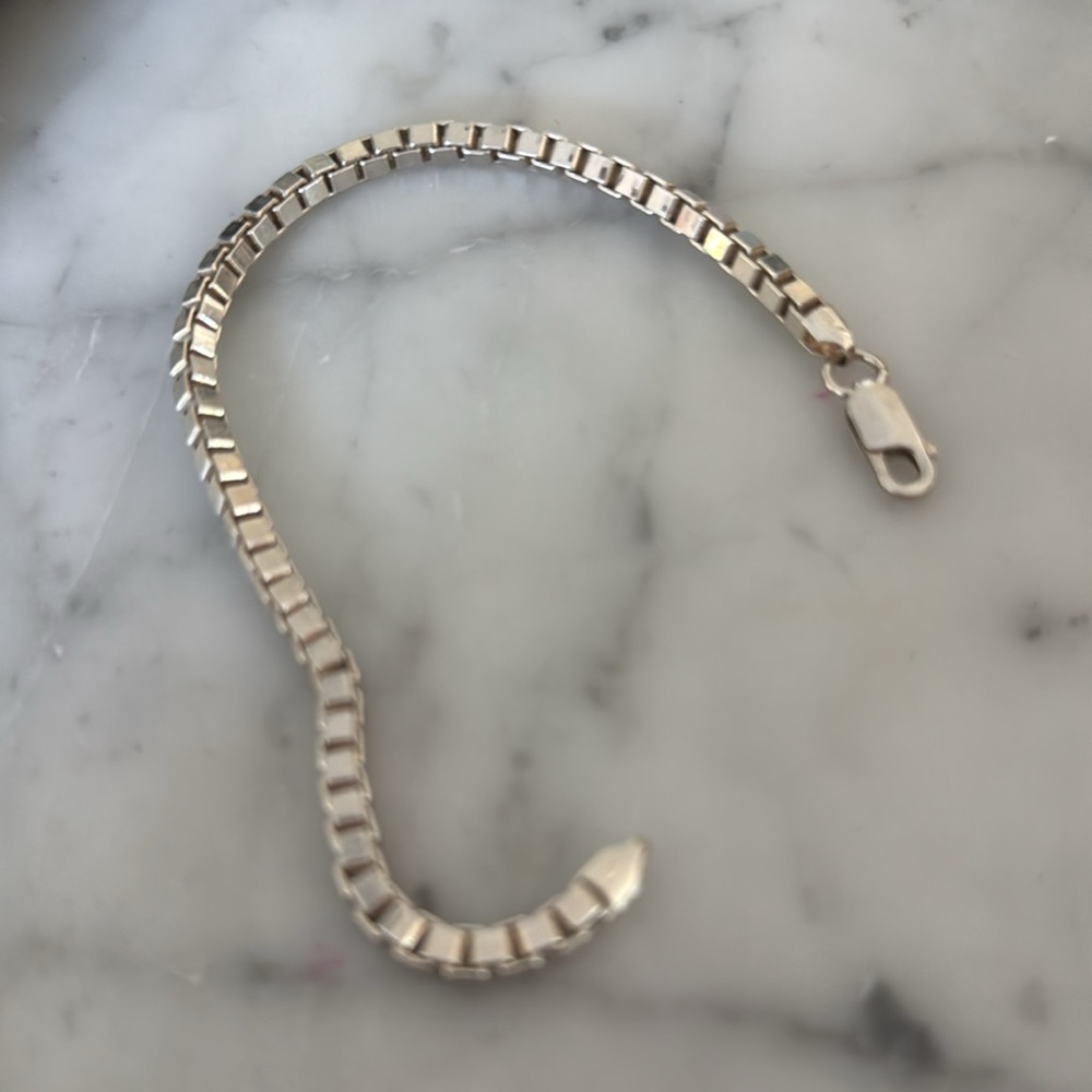 Silver Box chain Bracelet